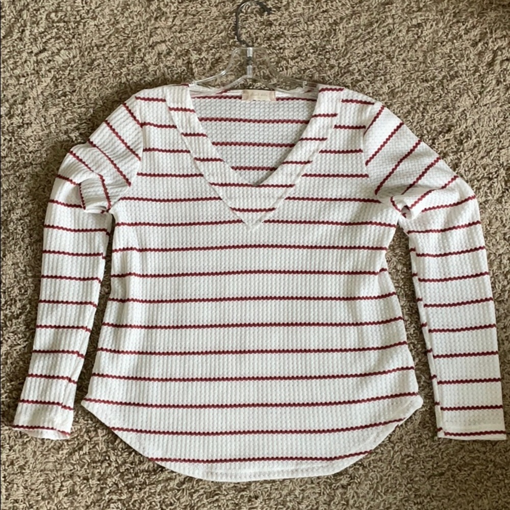 WORN ONCE Altar’d State V-neck Long Sleeve Shirt